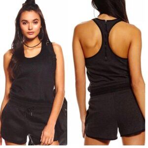 Nike Black/Grey Workout Athletic Racerback Mesh Romper -Size XS